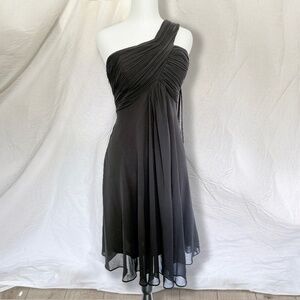 Little Black One-Shoulder Cocktail Dress